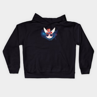 bunny american style Kids Hoodie